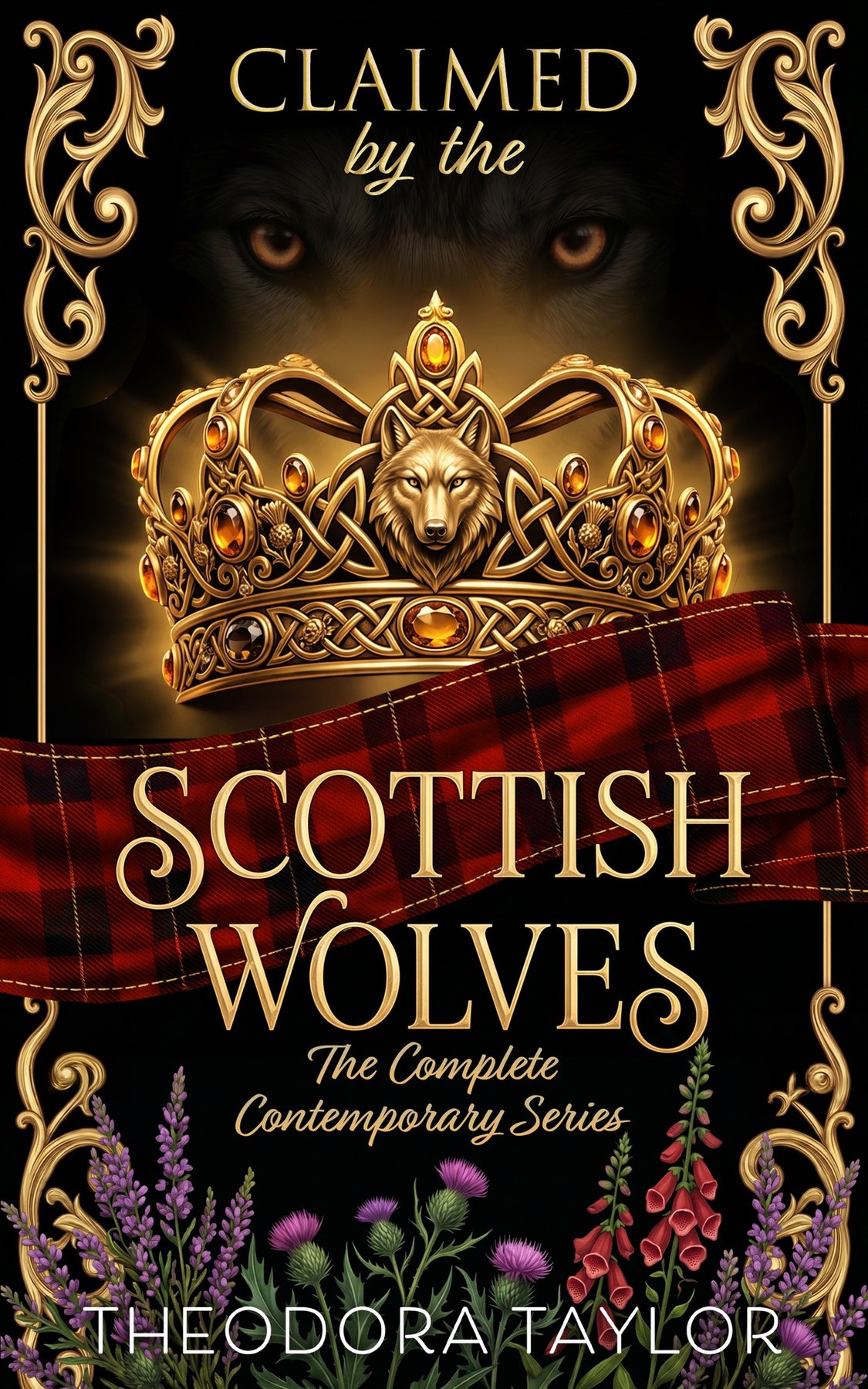 Cover of Claimed by the Scottish Wolves: The Complete Contemporary Highlander Werewolf Romance Omnibus Trilogy