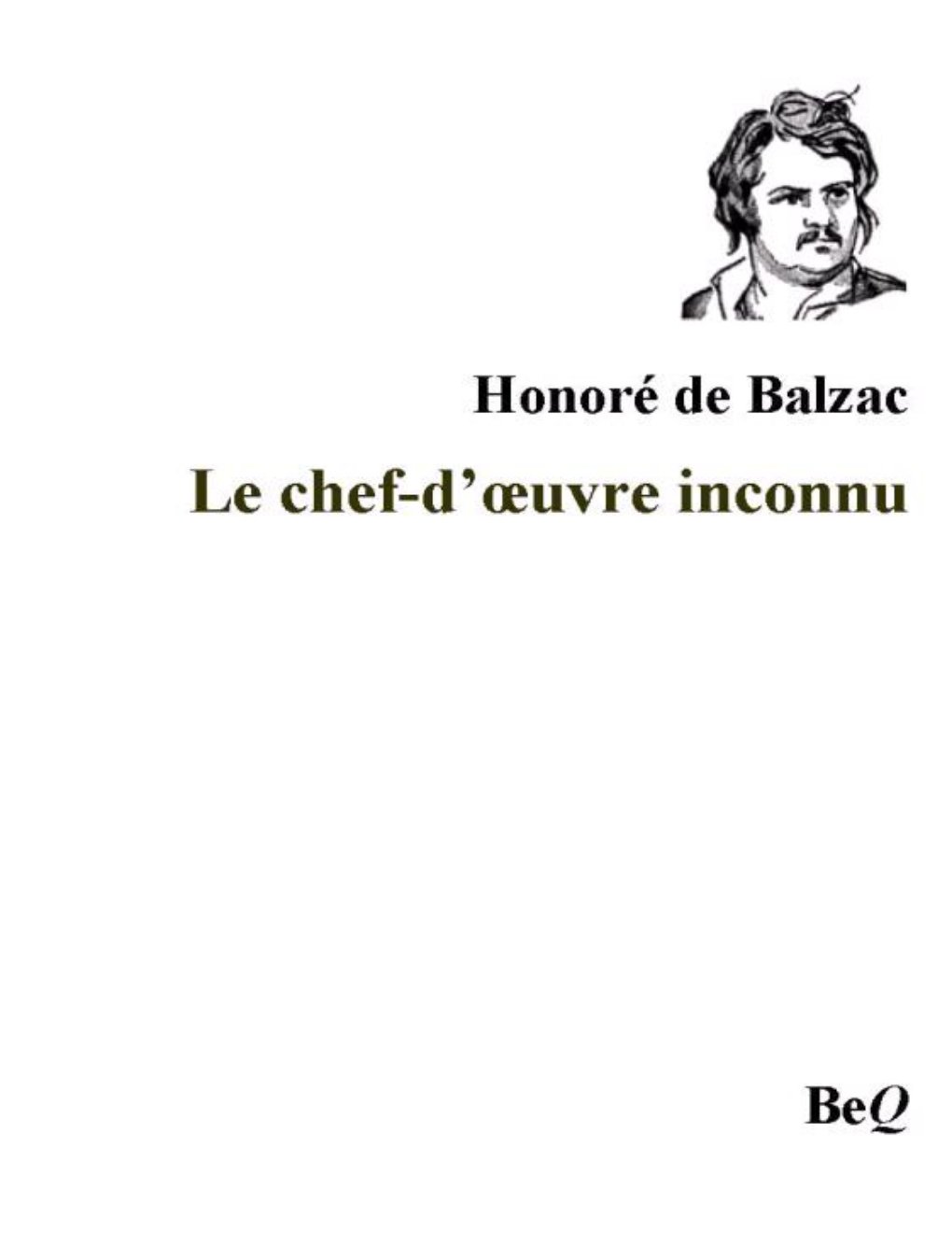 Cover of Le chef-d’oeuvre inconnu